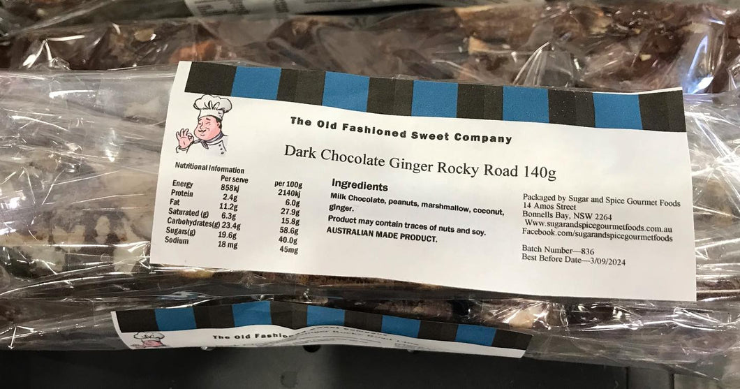 Dark Chocolate Ginger Rocky Road