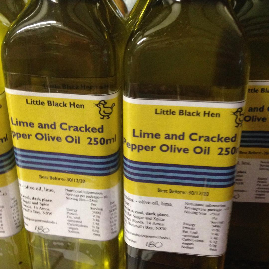 Lime and Cracked Pepper Infused Oil